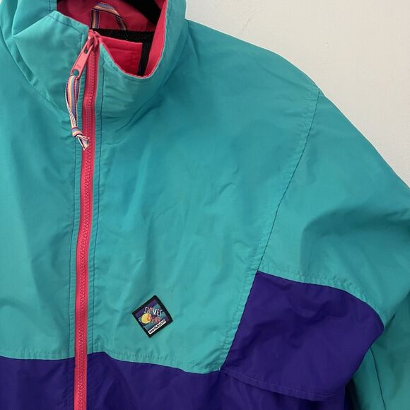 VTG 90s Woolrich Sigmet Gear Color Block Full Zip Nylon Jacket Womens Sz‎ Large - Picture 2 of 15